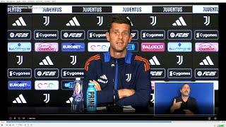 VIDEOCONFERENZA THIAGO MOTTA VIGILIA JUVENTUS CAGLIARI 05 10 2024