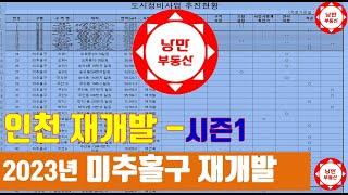 23년 현재 #인천 #미추홀구 #재개발 #재건축 진행되는 구역 위치와 진행상황