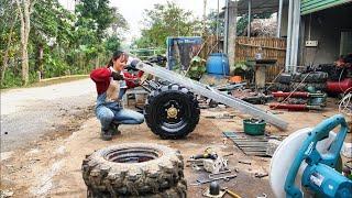 Repair and restore old spare parts to build 4-wheeled off-road vehicles. episode 1 reuse old tires