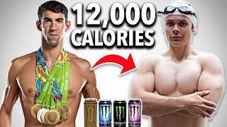 I Tried Michael Phelps' Olympic Diet & Training Routine | 12,000 CALORIES