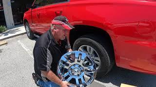 Chrome wheel skins on Chevy Suburban review by C&H Auto Accessories