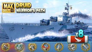 Destroyer Druid: Exciting play on map Warrior's Path - World of Warships