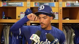 2024 Dodgers Spring Training: Miguel Vargas discusses left field, working with Andre Ethier