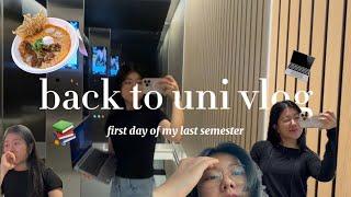 Back to Uni Vlog | First Day of My LAST Semester, studying, group meetings, groceries 