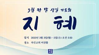 지혜를 얻기 위한 방법!(잠 1:7) I 정다니엘 목사 I 한 달 삼일 기도회 I 2025/03/05