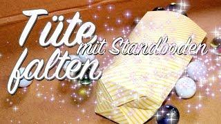 Anleitung - Tüte aus Papier falten - mit Standboden = Ordnen Sortieren Verschenken =