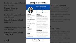 Sample Resume for Digital Marketing Professional || How to write resume #resume #cv