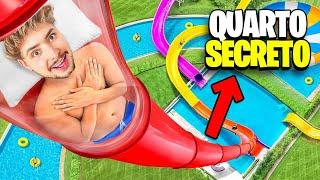 FIZEMOS UM QUARTO SECRETO NO PARQUE AQUATICO ESCONDIDO!!!