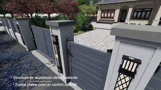 OOGarden - Portail aluminium coulissant BYRON