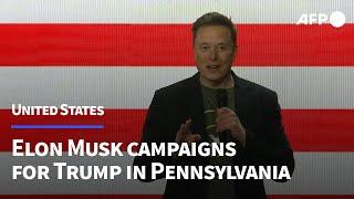 Elon Musk campaigns for Trump in key swing-state Pennsylvania | AFP