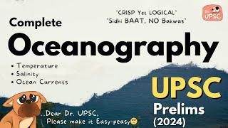 Complete OCEANOGRAPHY in 50 mins | UPSC-Prelims-2024