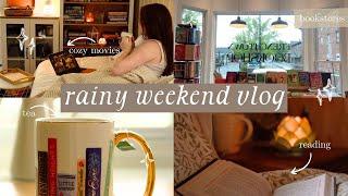 a cozy & rainy weekend ️️ bookstores, reading, and self care