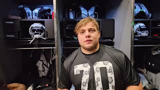 Las Vegas Raiders OL Jackson Poers-Johnson from Locker Room #lasvegasraiders #oregonducksfootball