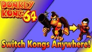 Donkey Kong 64 - Switch Kongs Anywhere (Gameshark Code)