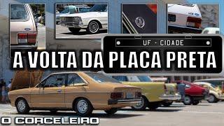 ELA VOLTOU! Celebração da volta da PLACA PRETA de coleção (22/01/2022) Carro antigo