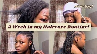 My LAZY Natural Haircare Routine | A week in my natural hair