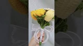 crochet bridal bouquet yellow series针织新娘手捧花黄色系 #bridalbouquet #crochet #bride #weddingbouquet