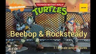 Teenage Mutant Ninja Turtles Rocksteady and Bebop 1:18 scale action figures by Joytoy. Awesome!