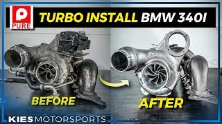 BIG TURBO install on an F30 340i B58 BMW (Pure 800)