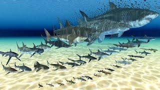 Real Shark Size Comparison in 3D Animation | Realistic World Data