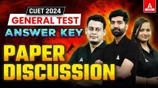 CUET General Test Answer Key 2024  15 may Live Paper Analysis | CUET Paper Solutions 