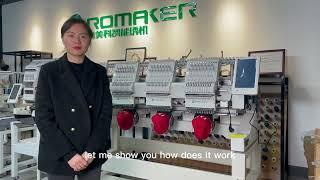 Four head embroidery machine video