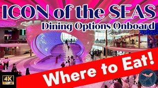 Icon of the Seas | Royal Caribbean | Dining Options Onboard!