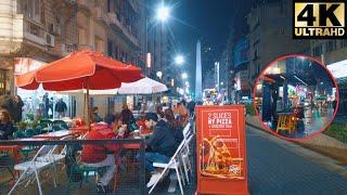 BUENOS AIRES - La NOCHE PORTEÑA en el CENTRO -MICROCENTRO- Avenida CORRIENTES la PEATONAL  2023[4K]