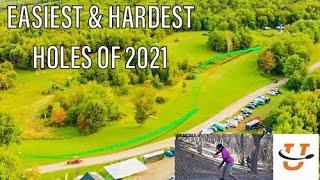 THE EASIEST, HARDEST,  MOST EAGLED, AND MOST BIRDIED HOLES OF PRO DISC GOLF 2021 etc...