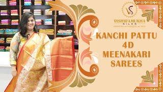 Kanchi Pattu 4d Meenakari Sarees | Vishwamukha Silks