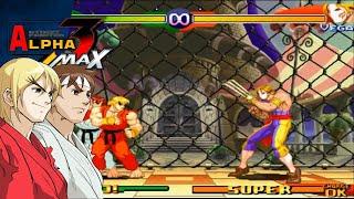 Street Fighter Alpha 3 Max - RYU & KEN (Arcade 1998 2006) Gameplay Playthrough