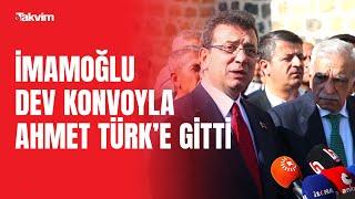 İBB Başkanı Ekrem İmamoğlu, PKK bağı sebebiyle görevden uzaklaştırılan Ahmet Türk'e "desteğe" koştu