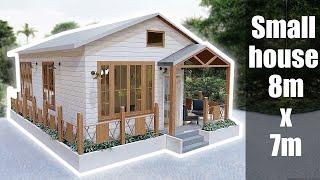 7 x 8 Meters - One-Story Small House Design Idea | full tour