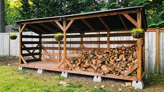 Designing and building a 2 cord cedar firewood shed