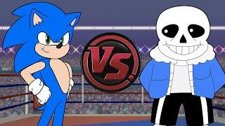 SONIC vs SANS! Animated Cartoon Rap Battle! CARTOON RAP ATTACK!