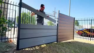 Aluminum Fence Assembly ALUGLOBUS CALIFORNIA.  #fenceassembly #fence #aluminum