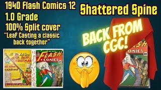 Part 2 1940 Flash Comics 12 Leaf Casting a Shattered Spine! Back from CGC! Conserved or not?!?