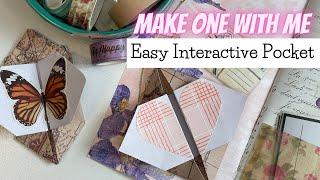 EASY Pocket - 1 Sheet - No Glue / Ephemera DIY / Tutorial / DIY / Junk Journal Ideas