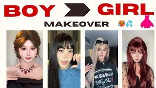 Boy to girl full body makeup transformation #tg #m2f #makeuptutorial