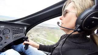 Louise feeling confident piloting a Cavalon gyroplane