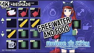 How To Get Free Water & Food in Anime City Shoujo Simulator Gameplay 4K Reshade No Commentary