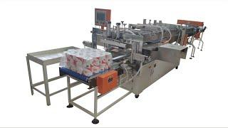 Semi automatic double decks toilet roll paper bundle packing machine