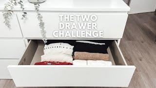 Fitting ALL MY CLOTHES In TWO Drawers (Minimalism Challenge)