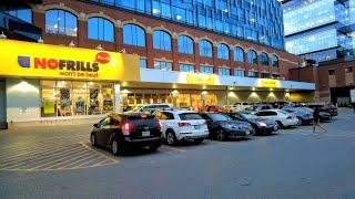 Is No Frills Really the Cheapest? Downtown Toronto Grocery Store || Walking tour [4K]