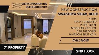 New 4Bhk Fully Furnished Floor for Sale in Swasthya Vihar, Delhi #realestate #viral #home #property