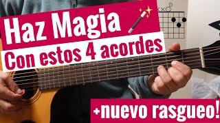 Con estos 4 ACORDES se hace MAGIA - Sol Mim Do Re con Ejercicio para Practicar