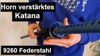 Horn verstärktes Federstahl Katana von Samuraischwert.kaufen Handgeschmiedetes Katana