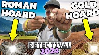 Finding A Roman HOARD At Detectival 2024 || + GOLD Guinea HOARD || Metal Detecting UK