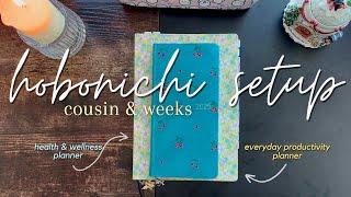 Hobonichi Cousin & Weeks Setup 2025| productivity planner| health and wellness planner‍️