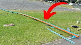 120 Foot LONG Rail Challenge!